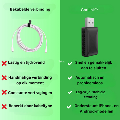 CarLink™ | Draadloze Adapter voor CarPlay en Android Auto